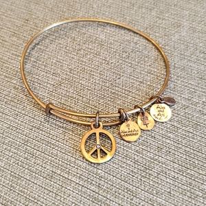 Alex and Ani Peace Sign Charm Bracelet